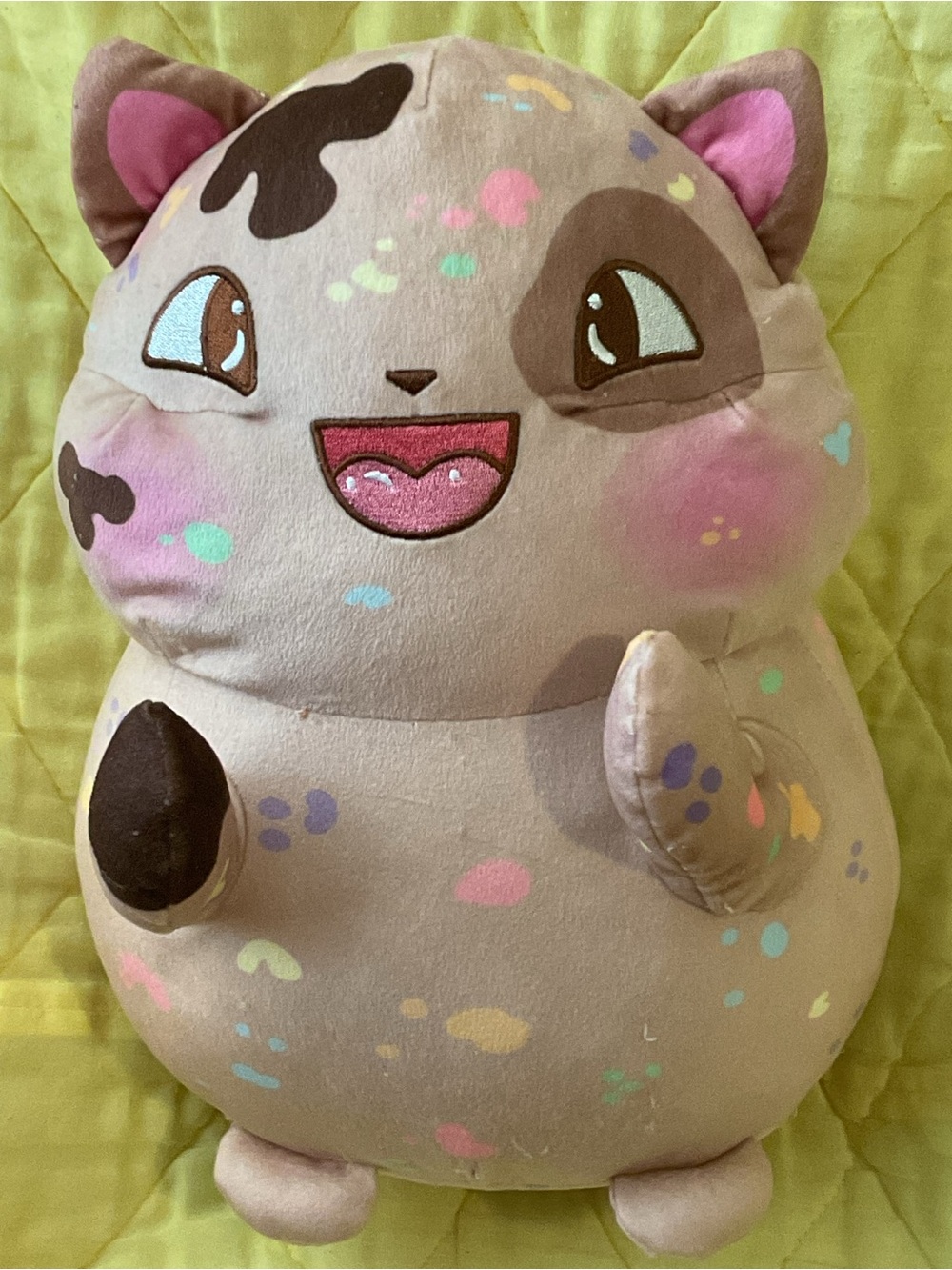 Mariah Elizabeth Plush Cat Toy - Pastel Multi-Color Soft Stuffed Pet Plush 13”